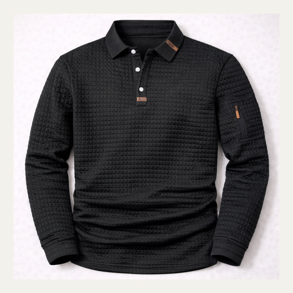 The Benevento Men’s Quick Dry Long Sleeve Golf Polo Shirt