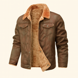 The Wrexham Men’s Shearling Vintage Leather Jacket