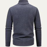 The Montefalco Men’s Casual Knitted Stand Collar Zip Cardigan