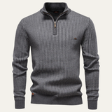 The Bellcrest Men’s Warm Thickened Stand Collar Half Zip Knit Sweater