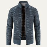 The Alford Men's Knitted Winter Zip  Cardigan