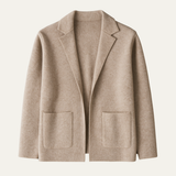 The Huntley Men's Soft Suit Collar Merino Wool Knit Cardigan
