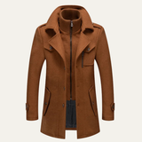 The Kensington Men’s Double Collar Business  Wool Trench Coat