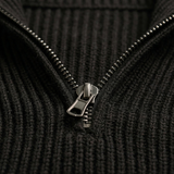 The Brighton Men's Merino Wool Sweater - Half Zip Knitted Pullover