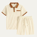 The Capri Cotton Set – Vintage Polo & Shorts Co ord for Men