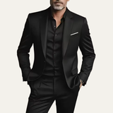 The Barbaresco Men’s Elegant Slim Fit Suit Set – Business Blazer & Pants