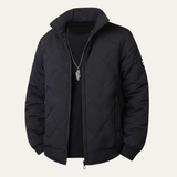 The Alassio Men’s Thick Warm Stand Collar Fleece Lined Quilted Jacket