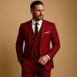 The Bristol Men’s 3 Piece Slim Fit Suit – Blazer, Waistcoat & Pants