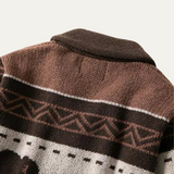The St Andrews Men's Retro Buffalo Print Winter Cardigan