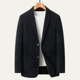 The Cornwall Men’s Slim Fit Checked Business Casual Work Jacket