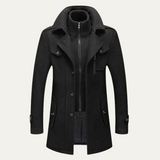 The Amersham Men's Smart Winter Trench Coat with Stand Collar