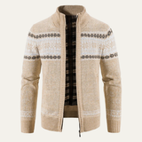 The Taranto Men’s Warm Knitted Wool Blend Zip Cardigan