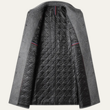 The Alderney Men's Elegant Warm Long Wool Blend Coat