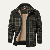 The Orvieto Men’s Stylish Plaid Flannel Jacket with Multi Pocket