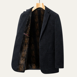 The Ellsworth Men’s Warm Fleece Lined Textured Winter Blazer
