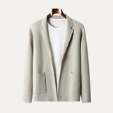 The Salerno Men’s Casual Knit Open Front Blazer Cardigan