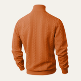 The Paestum Men’s Warm Ribbed Cable Knit Turtleneck Sweater