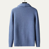 The Parisian Men's Thick Knit Shawl Collar Button Up Cardigan
