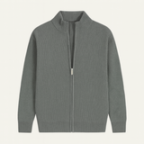 The Lothian Men's Trendy Collar Stand Knit Zip Cardigan Sweater