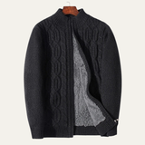 The Wentworth Men’s Thick Wool Fleece Cardigan – Warm Knit Cashmere