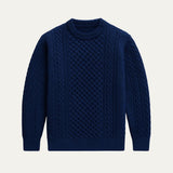 The Donegal Cable Knit Crew Neck Sweater for Men