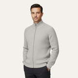 The Richmond Men’s Elegant Merino Wool Zip Up Cardigan