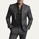 The Barbaresco Men’s Elegant Slim Fit Suit Set – Business Blazer & Pants