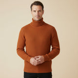 The Manchester Men's Wool Ribbed Turtleneck Knit Sweater