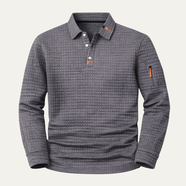 The Avellino Men’s Quick Dry Long Sleeve Trendy Polo Shirt