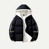 The London Men's  Waterproof Puffer Jacket - Luxury Hooded Winter Coat