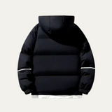 The London Men's  Waterproof Puffer Jacket - Luxury Hooded Winter Coat