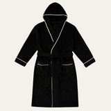 The Kenilworth Men's Hooded Fleece Long Bathrobe with Belt