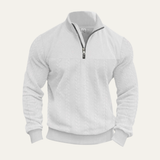 The Avignon Men’s Winter Knit Half Zip Jacquard Sweater