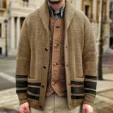The San Marino Men’s Knitted Thick Warm Lapel Cardigan