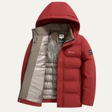The Brunello Men’s Thick Cotton Padded Winter Jacket with Hood