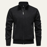 The Montefalco Men’s Casual Knitted Stand Collar Zip Cardigan