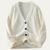 The Huxley Men’s Trendy Knitted Cardigan – Soft V Neck Button Down