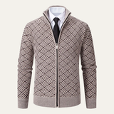 The Brackenridge Men’s  Warm Fleece Lined Thick Knitted Full Zip Jacket