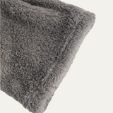 The Hungerford Men's Grey Fleece Hooded Bathrobe with Belt and Pockets