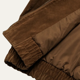 The Caldaro Men’s Retro Zip Up Suede Bomber Jacket