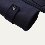 The Siena Men’s Wool Blend Long Trench Coat with Lapel Collar