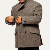The Ashton Men's Vintage Wool Blend Double Breasted Tweed Winter Blazer