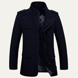 The Millbrook Mens Casual Trench Coat Long Military Jacket