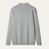 The Brookline Ridge Men's Classic Mock Neck Half Zip Cashmere Sweater