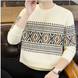 The Carloforte Men’s Knitted Winter Warm Sweater with Nordic Pattern
