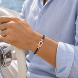 Aurelio Bracelet Navy / Rose Gold