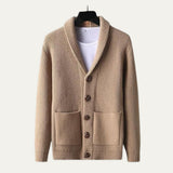 The Agrigento Men’s Button Up Knitted Shawl Collar Cardigan