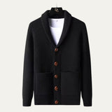 The Agrigento Men’s Button Up Knitted Shawl Collar Cardigan