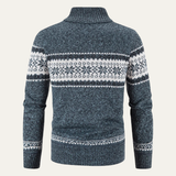 The Taranto Men’s Warm Knitted Wool Blend Zip Cardigan