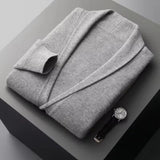 The Marettimo Men’s Soft Knit Button Up Collar Cardigan with Front Pockets